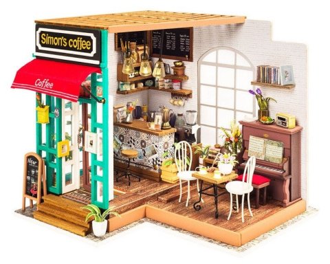 neuveden: 3D Dřevěná skládačka: Miniatura domečku - Kavárna
