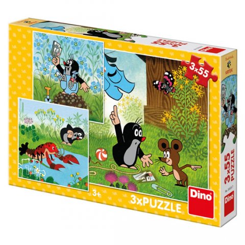 neuveden: Krtek a kalhotky: puzzle 3x55 dílků neuveden: Krtek a kalhotky: puzzle 3x55 dílků