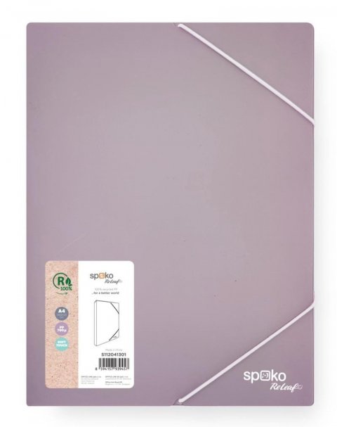 neuveden: Spoko ReLeaf box na spisy s fixační gumičkou A4 SoftTouch - fialová neuveden: Spoko ReLeaf box na spisy s fixační gumičkou A4 SoftTouch - fialová