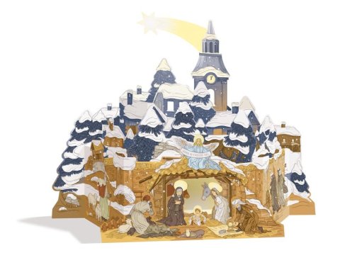 neuveden: Betlém venkovský, skládanka z kartonu BS-06