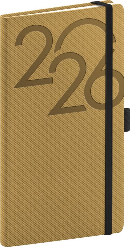 neuveden: Diář 2026: Ajax - zlatý, kapesní, 9 x 15,5 cm