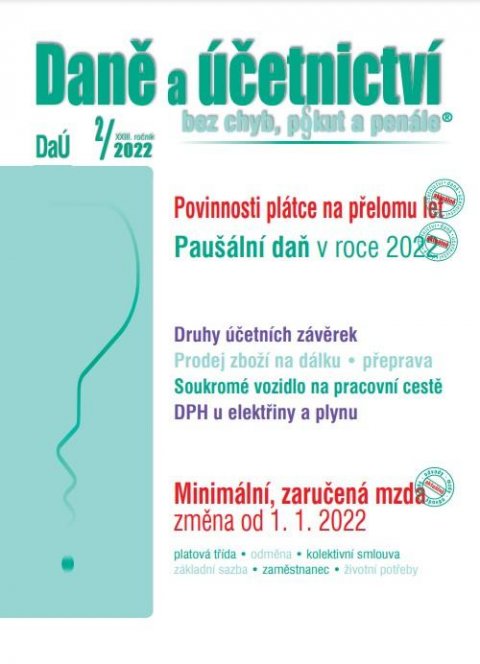 kolektiv autorů: DaÚ 2/2022 Povinnosti plátce na konci kalendářního roku, Použití soukromého
