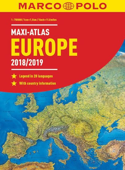 neuveden: Europe 2018/19 maxi atlas 1:750 000