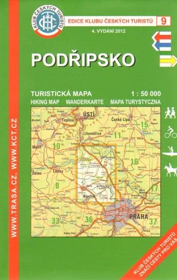 neuveden: KČT 9 Podřipsko - turistická mapa 1:50 000
