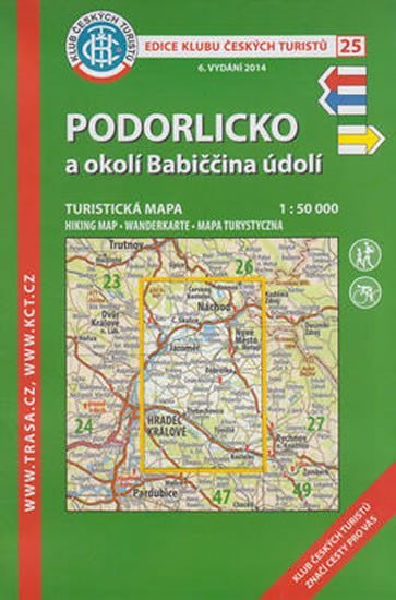 neuveden: Podorlicko, Babiččino /KČT 25 1:50T Turistická mapa