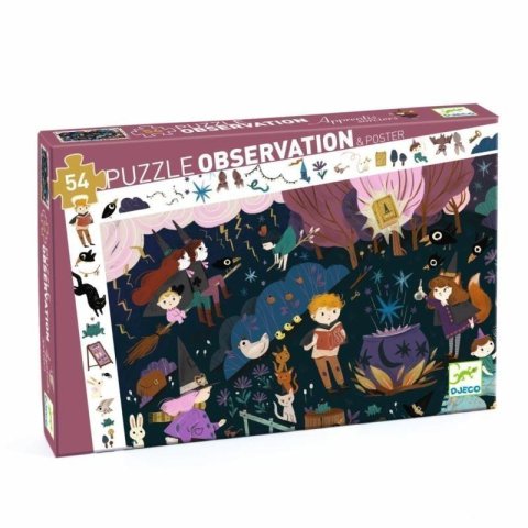 neuveden: DJECO Vyhledávací puzzle Škola kouzel - 54 pcs