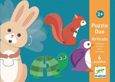 neuveden: Djeco Duo puzzle Zvířátka v pohybu