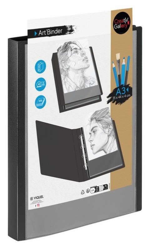 : Pořadač Creativ A3, 4kr, 4 cm, černý