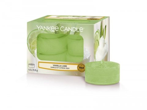 neuveden: YANKEE CANDLE Vanilla Lime svíčka 9,8g čajová 12ks