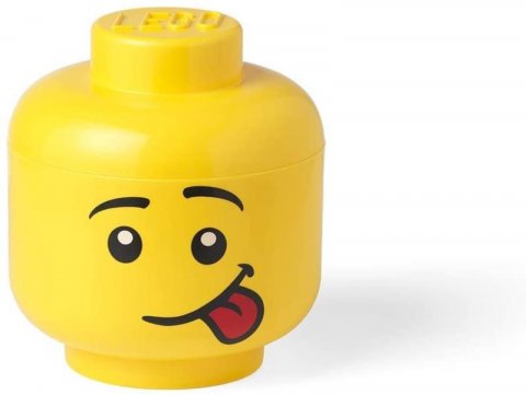 neuveden: Úložný box LEGO hlava (velikost S) - silly