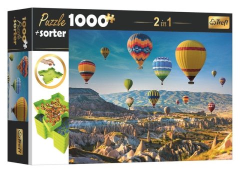 neuveden: Puzzle s třídičem 2v1: Balóny nad Kapadokií 1000 dílků