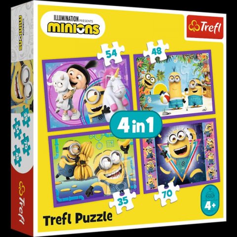 neuveden: Trefl Puzzle Já, Padouch 3 - Ve světě Mimoňů 4v1 (35,48,54,70 dílků)