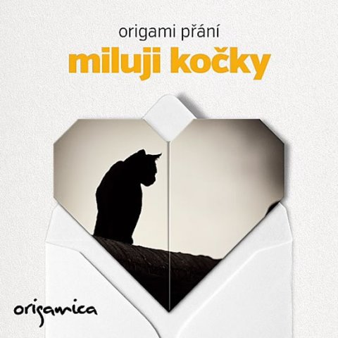 neuveden: Origami přání - Miluji kočky (černá) neuveden: Origami přání - Miluji kočky (černá)