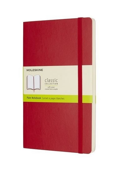 neuveden: Zápisník Moleskine - měkké desky, L, čistý - červený