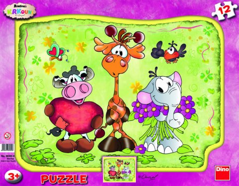 neuveden: Puzzle Krkouni tvary 12 dílků deskové