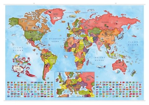neuveden: Ilustrovaná mapa států světa s lištami