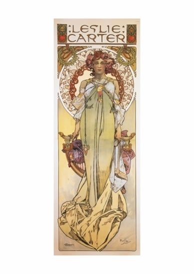 neuveden: Pohled Alfons Mucha – Leslie Carter, krátký neuveden: Pohled Alfons Mucha – Leslie Carter, krátký