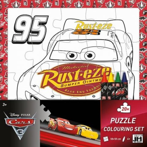 neuveden: Auta 3 - Omal. puzzle s voskovkami