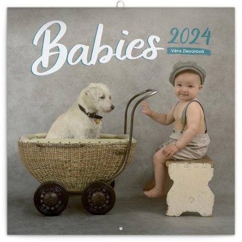 neuveden: Kalendář 2024 poznámkový: Babies - Věra Zlevorová, 30 × 30 cm