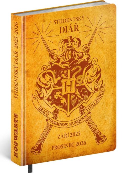 neuveden: Studentský diář 2025/2026 Harry Potter - Bradavice (září 2025 - prosinec 20