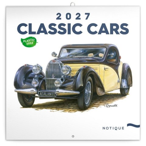 : Kalendář 2027 poznámkový: Classic Cars – Václav Zapadlík, 30 x 30 cm