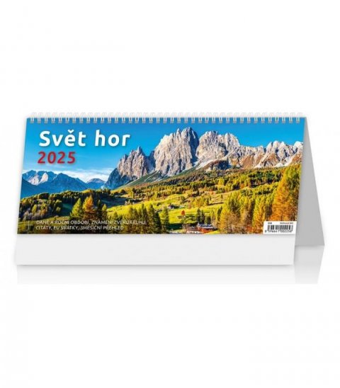 neuveden: Kalendář stolní 2025 - Svět hor