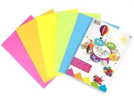 neuveden: Grafix Barevné papíry A4- neonové, 40 listů, 75g/m2