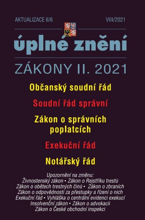 neuveden: Aktualizace II/6 Občanský soudní řád, Exekuční řád