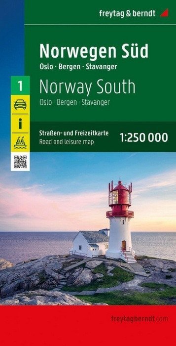 : Jižní Norsko 1:250 000 / automapa + volnočasová mapa
