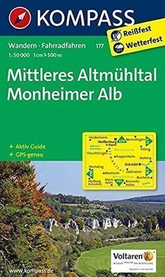 neuveden: Mittleres Altmühltal Monheimer Alb 177 / 1:50T NKOM