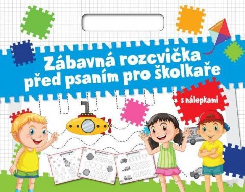 neuveden: Zábavná rozcvička před psaním pro školkaře s nálepkami