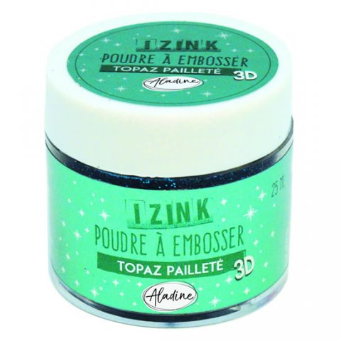neuveden: Embosovací prášek IZINK - tyrkysový třpytivý, 25 ml