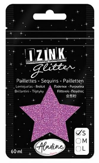 neuveden: Třpytky IZINK Glitter velikost S - světle fialová, 60 ml