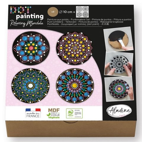 neuveden: Velká sada na tečkování mandal Aladine - 8 kruhů