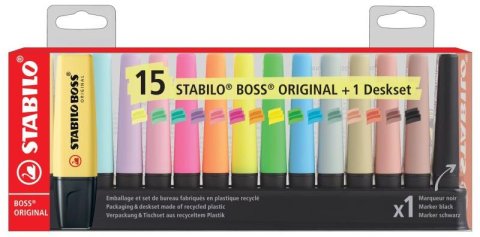 neuveden: Zvýrazňovač STABILO BOSS ORIGINAL deskset - 15 ks neuveden: Zvýrazňovač STABILO BOSS ORIGINAL deskset - 15 ks