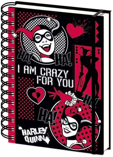 neuveden: Kroužkový blok Harley Quinn A5, linkovaný