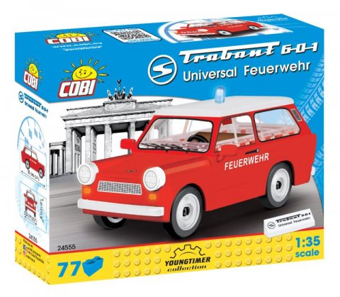 neuveden: Stavebnice COBI - TRABANT 601 Hasiči, 77 kostek