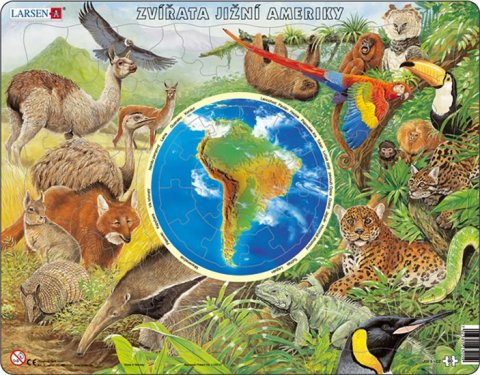 neuveden: Puzzle MAXI - Zvířata Jižní Ameriky/90 dílků