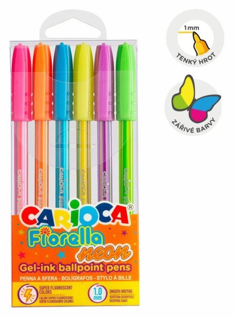 : Gelová pera Fiorella - Neon, 6ks