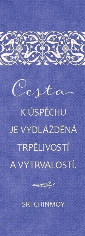 Chinmoy Sri: Plechová cedulka Cesta k úspěchu je vydlážděná trpělivostí a vytrvalostí