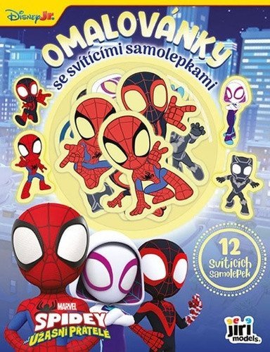 -: Omalovánky se svítícími samolepkami Spidey