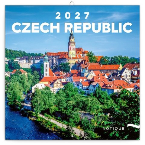 -: Kalendář 2027 poznámkový: Česká republika 2027, 20 x 20 cm