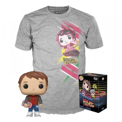 neuveden: Funko POP  Tee: Back to the Future - Marty w/Hoverboard (velikost M)