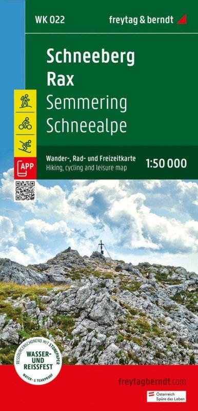 neuveden: Schneeberg - Rax 1:50 000 / turistická, cyklistická a rekreační mapa