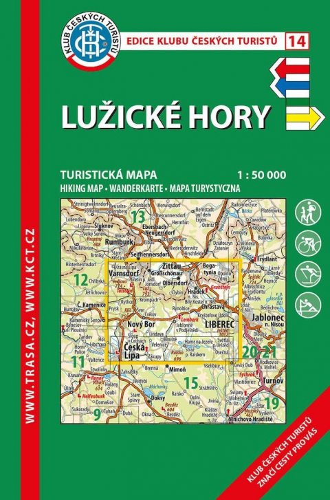 neuveden: KČT 14 Lužické hory 1:50 000 / turistická mapa