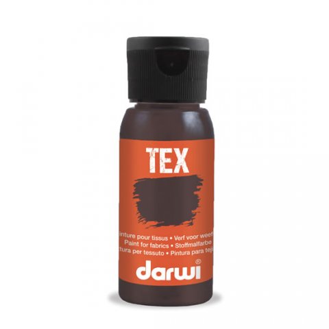 neuveden: DARWI TEX barva na textil - Tmavě hnědá 50 ml