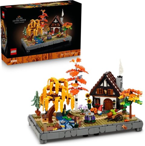 -: LEGO® Icons 11372 Chata a podzimní zahrada