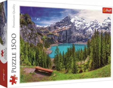 neuveden: Trefl Puzzle Jezero Oeschinen, Alpy / 1500 dílků neuveden: Trefl Puzzle Jezero Oeschinen, Alpy / 1500 dílků