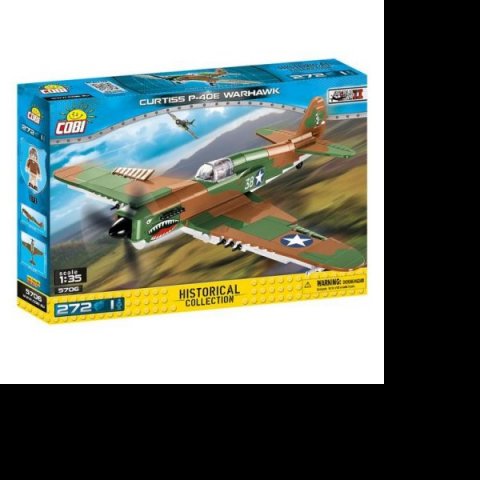 neuveden: Stavebnice COBI II WW Curtiss P-40E Warhawk, 1:35, 272 kostek, 1 f