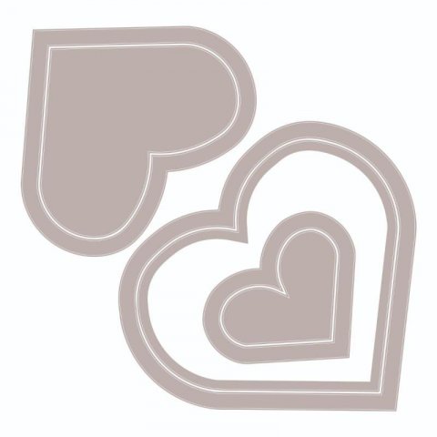 neuveden: Sizzix Framelits Vyřezávací kovové šablony - Srdíčka 6 ks